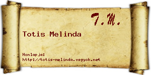 Totis Melinda névjegykártya