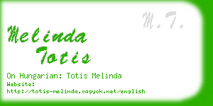 melinda totis business card